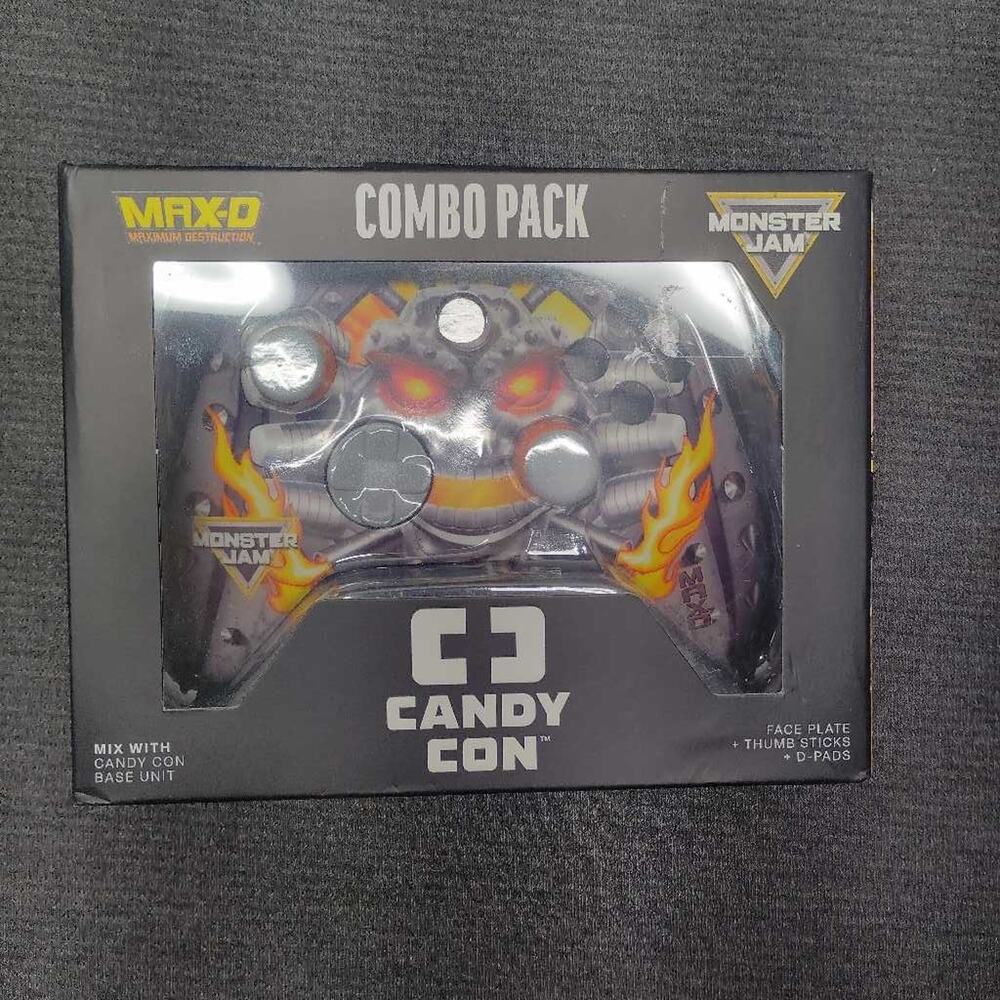 Candy Con Monster Jam Max-D Combo Pack Controller Faceplate Thumbsticks